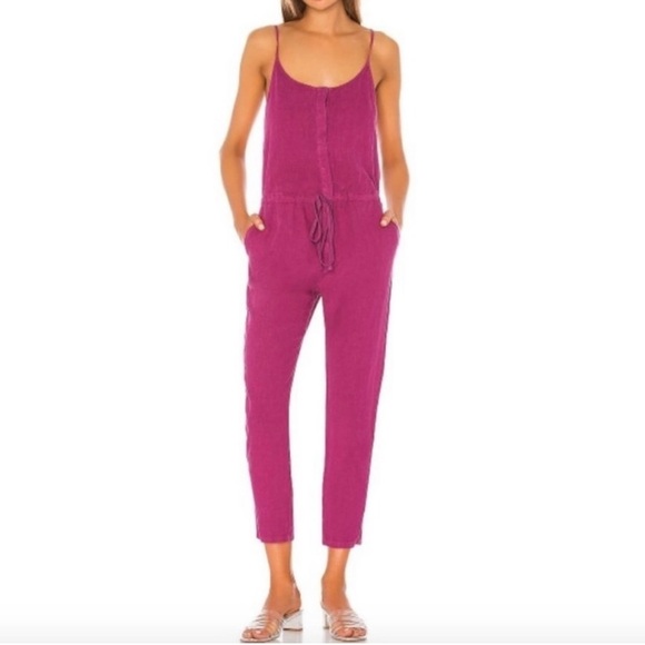 Enza Costa 100% French Linen Jumpsuit - Picture 2 of 12